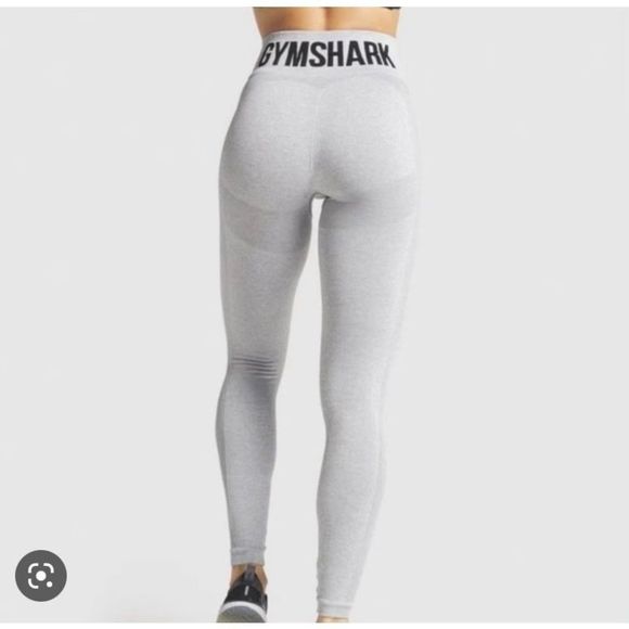 Flex high waisted leggings - light grey marl - Picture 2 of 3